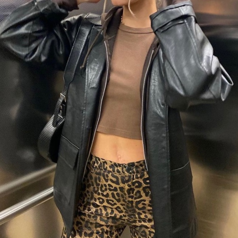 Faux leather jacket